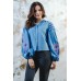 Embroidered blouse "Harmony" blue